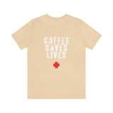 COFFEE SAVES LIVES Unisex Jersey Short Sleeve Tee